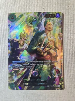 Bandai One Piece Card Game Roronoa Zoro PRB02-006 SP Holo Blocker 4000 EN - Image 1