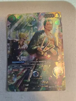Bandai One Piece Card Game Roronoa Zoro PRB02-006 SP Holo Blocker 4000 EN - Image 3