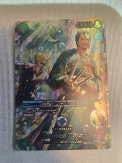 Bandai One Piece Card Game Roronoa Zoro PRB02-006 SP Holo Blocker 4000 EN - Image 4