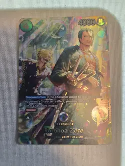 Bandai One Piece Card Game Roronoa Zoro PRB02-006 SP Holo Blocker 4000 EN - Image 5