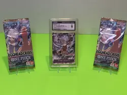 CGC 9 Monkey D. Luffy P-041 Egghead Crisis Promo + 2 sealed Japanese packs - Image 1