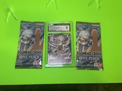 CGC 9 Monkey D. Luffy P-041 Egghead Crisis Promo + 2 sealed Japanese packs - Image 4
