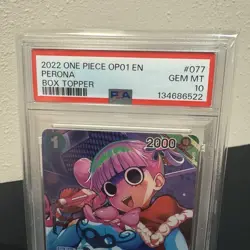 2022 One Piece OP01 Box Topper #077 Perona PSA 10 GEM MINT - Image 2