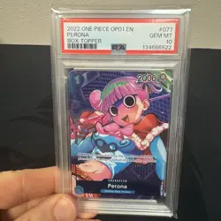 2022 One Piece OP01 Box Topper #077 Perona PSA 10 GEM MINT - Image 5