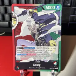 Krieg OP15-001 Leader One Piece Card Adventure on Kami’s Island NM - Image 1