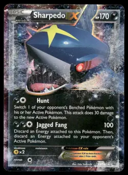 Pokemon Cards Sharpedo EX 91/160 Primal Clash Holo EX Rare NM - Image 1