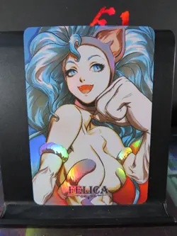 Felicia Darkstalkers Art Card Rare Holo Collectible Video Game Character CCG NM - Image 1
