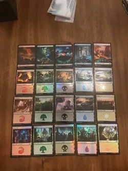 Aetherdrift MTG FOIL Land Full Set - Image 1