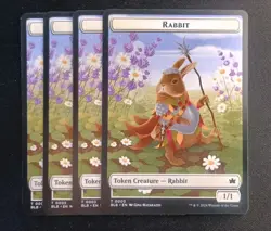 MTG Bloomburrow - Rabbit - Token Bundle x 4 - Image 1