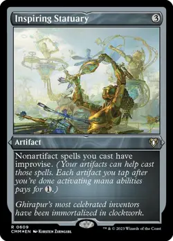 x1 Inspiring Statuary - Foil Etched R MTG Commander Masters M/NM, English - Image 1