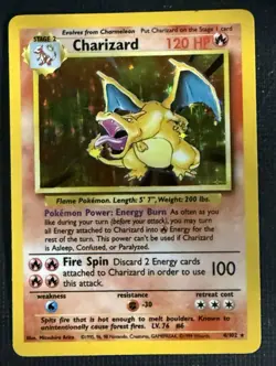 The Pokemon Company Charizard 4/102 Base Set Holo Rare Eng 120HP Arita - Image 1