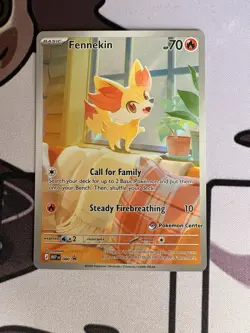 Fennekin MEP 080 Black Star Promo Pokemon Center Stamped - Image 1