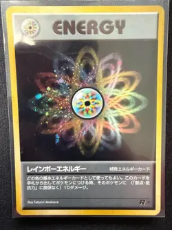 RAINBOW ENERGY VINTAGE 1996 JAPANESE POKEMON POCKET MONSTER CARD TEAM ROCKET - Image 1