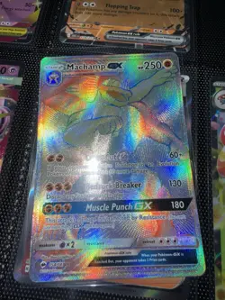 Pokemon TCG Machamp GX 154/147 Rainbow Rare Full Art Holo 250HP - Image 1