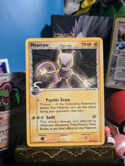 2006 Pokemon EX Holon Phantoms Mewtwo Delta Species #24/110 Light Play* - Image 2