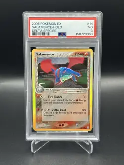 Pokemon Salamence EX Delta Species Holo Rare #14 PSA 3 - Image 1