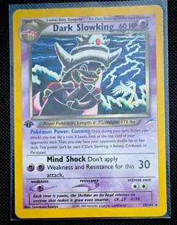Pokemon TCG - 1st Edition Dark Slowking 20/105 Neo Destiny - Image 1