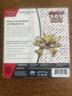 Pokemon Scarlet & Violet 151 Alakazam ex Collection Box Promo Booster English - Image 2