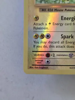 Pokemon Raichu XY Evolutions Reverse Holo Rare 36/108 TCG Card NM - Image 2