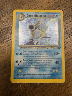 Pokemon TCG Dark Blastoise Holo Rare Card 3/82 - Image 1