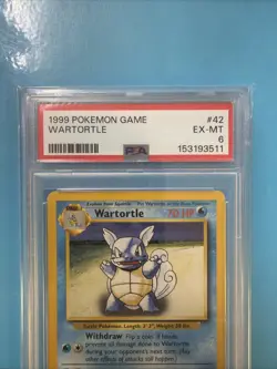 1999 Pokemon Game Wartortle 42/102 Base Set PSA 6 EX-MT - Image 2