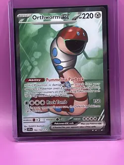Orthworm ex 162/142 Sv07: Stellar Crown Holo Full Art Pokemon Card - Image 1