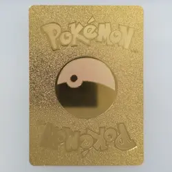 Pokemon Pikachu Mega Lucario Tag Cosplay Gold Foil Fan Art Collector Card TCG - Image 2