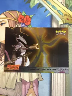 1999 Topps Pokemon Mewtwo Strikes Back Trying Out The New Toy Holo Foil - Image 1