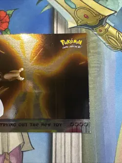 1999 Topps Pokemon Mewtwo Strikes Back Trying Out The New Toy Holo Foil - Image 3