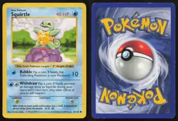 Squirtle 63/102 Unlimited Common Base Set Shadowless Pokemon English LP - Image 3