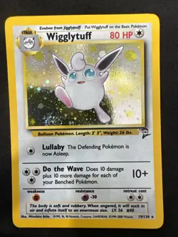 Pokemon TCG Wigglytuff Base Set 2 19/140 Holo Rare LP - Image 1