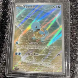 Pokemon Squirtle Illustration Rare Full Art Holo 170/165 Scarlet & Violet 151 6… - Image 1