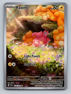 Pokemon TCG Pawmi Holo Illustration Rare SV: Paldean Fates 226/091 - Image 1