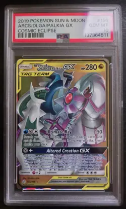 Pokemon - Arceus/Dialga/Palkia GX - 2019 (Sun & Moon - Cosmic Eclipse) PSA 10 - Image 1