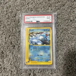 2002 POKEMON EXPEDITION #120 MARILL PSA 9 - Image 1