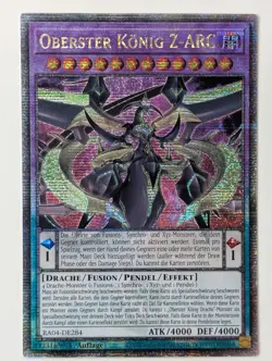 Oberster Konig Z-ARC RA04-DE284 Quarter Century Secret Rare DE NM YUGIOH - Image 1