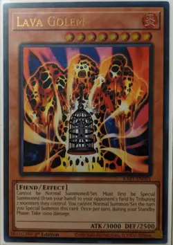 YuGiOh Lava Golem Ultra Rare 1st Edition RA01-EN001 - Image 1
