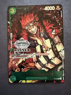 Eustass Captain Kid Store Championship Winner Card P-003 One Piece English - Image 1