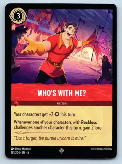 Disney Lorcana Who's With MeU Shimmering Skies Super Rare #131/204 NM - Image 1