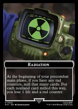 22 - Radiation - Fallout Tokens - Normal - Magic: The Gathering Card - Image 1