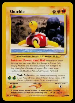 Pokemon Card Shuckle 51/64 Neo Revelation Common - Image 1