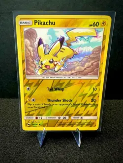 Pikachu 40/147 Sun & Moon Burning Shadows Reverse Holo Pokemon TCG Card NM - Image 1