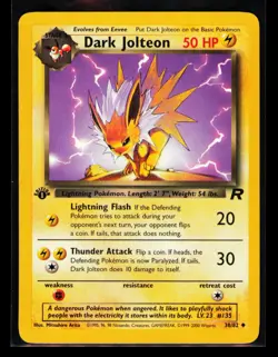 Pokemon Card - Dark Jolteon Team Rocket 38/82 1st Edition - Image 1