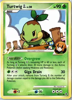 Pokemon Card - Turtwig GL 85/111 Rising Rivals Common Lightly Played - Image 1