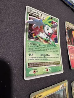Pokemon TCG Vintage Holo 4 Card Lot - Shaymin Raikou Meganium Typhlosion 2009 - Image 2