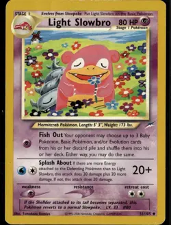 Light Slowbro Uncommon Neo Destiny 051/105 Psychic Unlimited Pokemon Card - Image 1