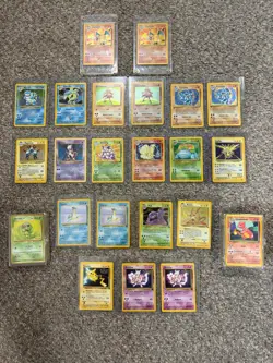 VINTAGE POKEMON CARD LOT - 2x Base Set Charizard Blastoise Venusaur Holo Collect - Image 1