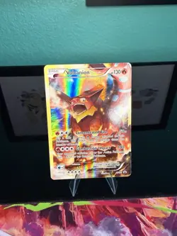 Pokemon TCG Volcanion XY185 Holo Promo Card LP-MP Condition - Image 1