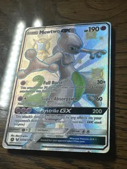 Pokemon Mewtwo GX Full Art Shiny Vault Holo SV59/SV94 Hidden Fates Card - Image 2