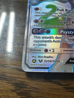 Pokemon Mewtwo GX Full Art Shiny Vault Holo SV59/SV94 Hidden Fates Card - Image 4